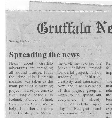 newspaper Gruffalo